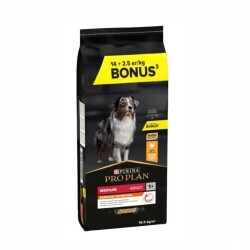 Pro Plan Tavuklu ve Pirinçli Orta Irk Yetişkin Köpek Maması 14 kg + 2,5 kg - Pro Plan