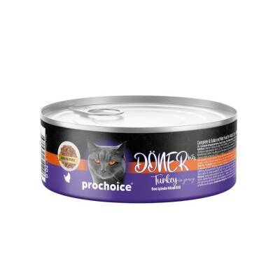 Prochoice Döner Bites Sos İçinde Hindi Etli Yetişkin Kedi Konservesi 70 Gr - 1