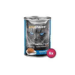 Prochoice Sardalyalı ve Hamsili Yetişkin Kedi Konservesi 400 gr 6 Adet - Prochoice