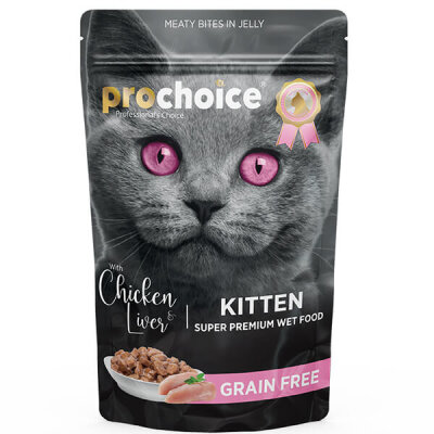 Prochoice Tahılsız Kitten Tavuk ve Ciğerli Yavru Kedi Konservesi 85 Gr