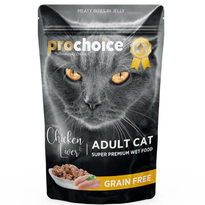 Prochoice Tahılsız Tavuk ve Ciğerli Yetişkin Kedi Konservesi 85 Gr