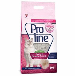 Proline Bebek Pudralı İnce Taneli Topaklanan Bentonit Kedi Kumu 10 lt - Proline