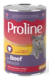 Proline Sos İçinde Parça Etli Dana Etli Yetişkin Kedi Maması 400 gr - Proline