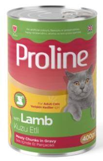 Proline Sos İçinde Parça Etli Kuzu Etli Yetişkin Kedi Maması 400 gr - 2