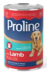 Proline Sos İçinde Parça Etli Yetişkin Kuzu Etli Konserve Köpek Maması 400 gr - Proline