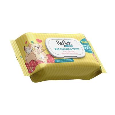 Reflex Care Nergiz Çiçeği Kokulu Evcil Hayvan Temizleme Havlusu 100'lü - 1