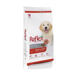 Reflex High Quality Biftekli ve Pirinçli Yavru Köpek Maması 15 kg - Reflex
