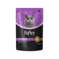 Reflex Plus Jöle İçinde Somonlu ve Ton Balıklı Yetişkin Kedi Konservesi 85 Gr - Reflex Plus