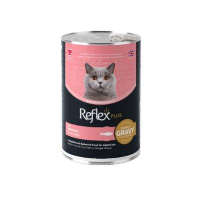 Reflex Plus Sos İçinde Et Parçacıklı Somonlu Yetişkin Kedi Konservesi 400 Gr - 1