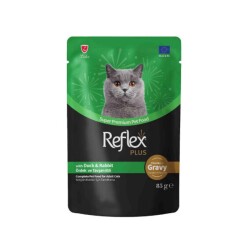 Reflex Plus Sos İçinde Parça Ördek ve Tavşanlı Yetişkin Kedi Konservesi 85 Gr - Reflex Plus