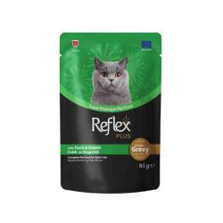 Reflex Plus Sos İçinde Parça Ördek ve Tavşanlı Yetişkin Kedi Konservesi 85 Gr - Reflex Plus