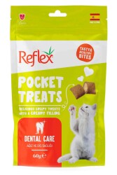 Reflex Pocket Treats Ağız ve Diş Sağlığı Yetişkin Kedi Ödül Maması 60 gr - Reflex