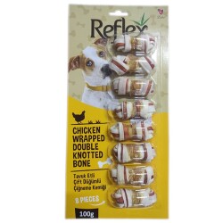 Reflex Tavuk Etli Çift Düğüm Kemik Ödülü 8'li 100 gr - Reflex