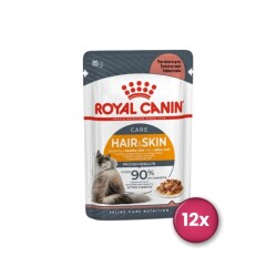 Royal Canin Hair & Skin Gravy Yetişkin Yaş Kedi Maması 85 Gr X 12 Adet - Royal Canin