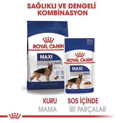 Royal Canin Maxi Adult Büyük Irk Yetişkin Köpekler İçin Parça Etli Konserve Mama 140 gr - 3