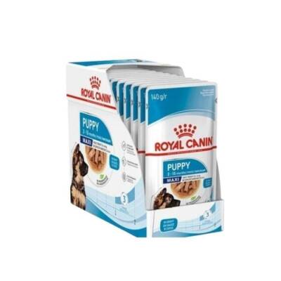 Royal Canin Maxi Puppy Büyük Irk Yavru Köpekler İçin Parça Etli Yaş Mama 140 gr X 10 adet - 1