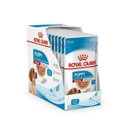 Royal Canin Medium Puppy Orta Irk Yavru Köpekler İçin Parça Etli Konserve Mama 140 gr X 10 Adet - Royal Canin