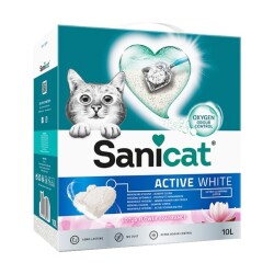 Sanicat Active White Lotus Flower Topaklaşan Bentonit Kedi Kumu 10 lt - Sanicat