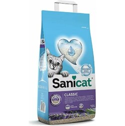 Sanicat Classic Lavantalı Oksijen Kontrollü Emici Topaklanan Bentonit Kedi Kumu 10 lt - Sanicat