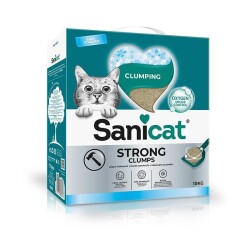 Sanicat Strong Clumps Ekstra Güçlü İnce Taneli Topaklanan Bentonit Kedi Kumu 10 lt - Sanicat