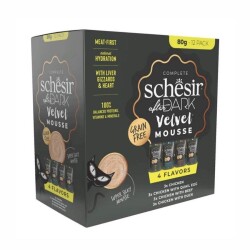 Schesir After Dark Mousse Pouch Et Suyunda Karışık Lezzzetler Yetişkin Kedi Konservesi Paketi 80 Gr x 12 Adet - Schesir