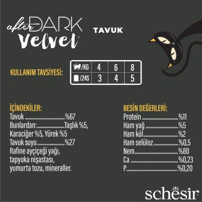Schesir After Dark Mousse Tavuk Etli Tahılsız Yetişkin Kedi Konservesi 80 gr - 3
