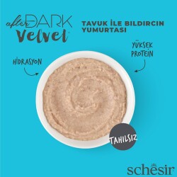 Schesir After Dark Mousse Tavuk Etli ve Bıldırcın Yumurtalı Tahılsız Yetişkin Kedi Konservesi 80 gr - 2
