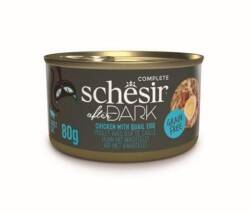 Schesir After Dark Tavuk ile Bıldırcın Yumurtası Et Suyunda Yetişkin Kedi Konservesi 80 gr - Schesir