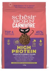 Schesir Born Carnivore Tahılsız Somon Ringa Balıklı ve Tavuklu Yetişkin Kedi Maması 1,25 kg - Schesir