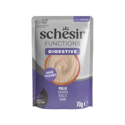 Schesir Functions Sindirim Destekli Tavuklu Pouch Yetişkin Kedi Konservesi 70 Gr 