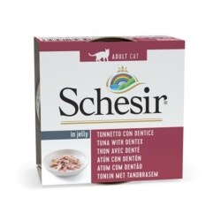 Schesir Jelly Ton Balıklı ve Sinarit Balıklı Yetişkin Kedi Konservesi 85 gr - Schesir