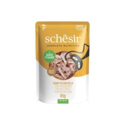 Schesir Jelly Pouch Ton Balıklı ve Tavuklu Yetişkin Kedi Konservesi 85 Gr - Schesir
