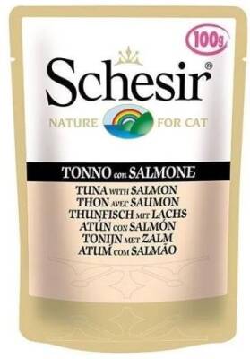 Schesir Jelly Pouch Ton Balıklı Somonlu Yetişkin Kedi Konservesi 100 gr - 2