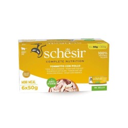 Schesir Jöle İçinde Ton Balığı ve Tavuklu Yetişkin Kedi Konservesi 6 x 50 gr - Schesir