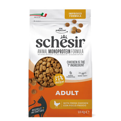 Schesir Hayvansal Monoprotein Formülü Tavuklu Yetişkin Kedi Maması 1,5 kg  - 2