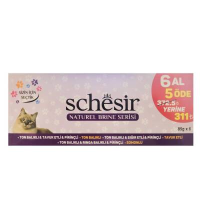 Schesir Nature Pouch Brine Serisi Balıklı ve Tavuklu Yetişkin Kedi Konservesi 85 gr (6 AL 5 ÖDE) - 2