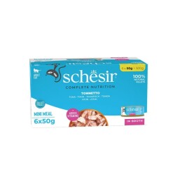 Schesir Pişirme Suyunda Ton Balıklı Yetişkin Kedi Konservesi 6 x 50 gr - Schesir