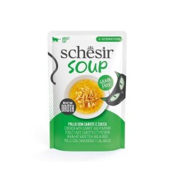 Schesir Soup Pouch Tavuk ve Bal Kabağı Yetişkin Kedi Çorbası 40 gr - Schesir