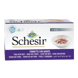 Schesir Ton Balıklı ve Biftekli Kedi Konservesi 50 gr (6 AL 5 ÖDE) - Schesir