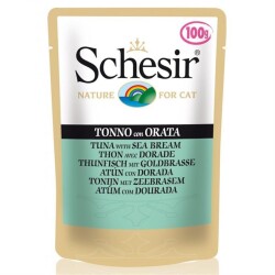 Schesir Pouch Ton Balıklı ve Çipura Kedi Konservesi 100 gr - Schesir