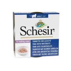 Schesir Suda Pişirilmiş Ton ve Ringa Balıklı Yetişkin Kedi Konservesi 85 gr - Schesir