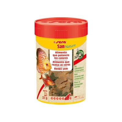 Sera San Nature Renkli Pul Balık Yemi 100 ml