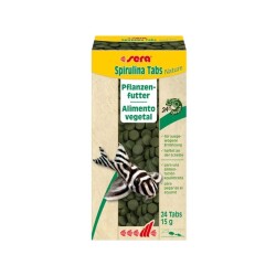 Sera Spirulina Tabs Nature Bitkisel Balık Yemi 24 Tablet 15 gr - Sera