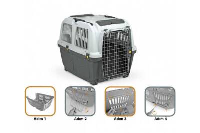Skudo Lata 4 Kedi Köpek Taşıma Kafesinin Uçuş Seti - 2