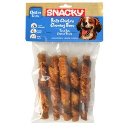 Snacky Çıtır Füme Tavuklu Köpek Kemiği 13 cm 5 Adet - Snacky