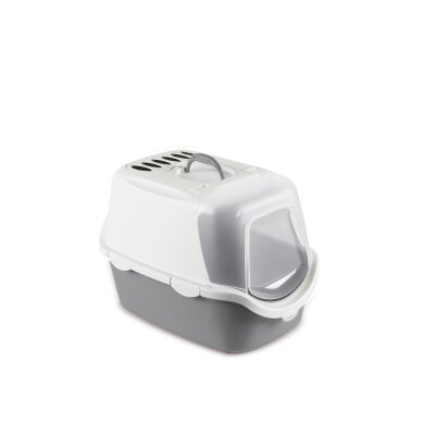 Stefanplast Cathy Easy Clean Gri/Beyaz Kedi Tuvaleti 56x40x40 cm