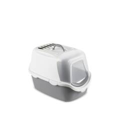 Stefanplast Cathy Easy Clean Gri/Beyaz Kedi Tuvaleti 56x40x40 cm - Stefanplast