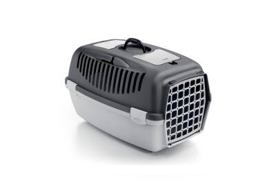 Stefanplast Gulliver 2 Kedi ve Küçük Irk Köpekler için Taşıma Çantası Siyah/Gri 55x36x35cm - 1