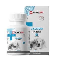 Supravet Calcium Kedi ve Köpekler İçin Kalsiyum Tablet 75 Adet - Supravet