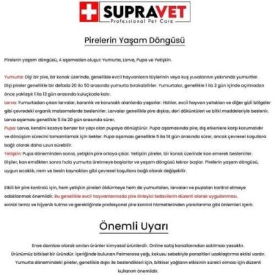 Supravet Kedi Deri ve Tüy Bakım Yağı; Bit, Pire, Kene Dış Parazit Ense Damlası - 2
